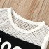 Summer mesh girls sports vest suit 