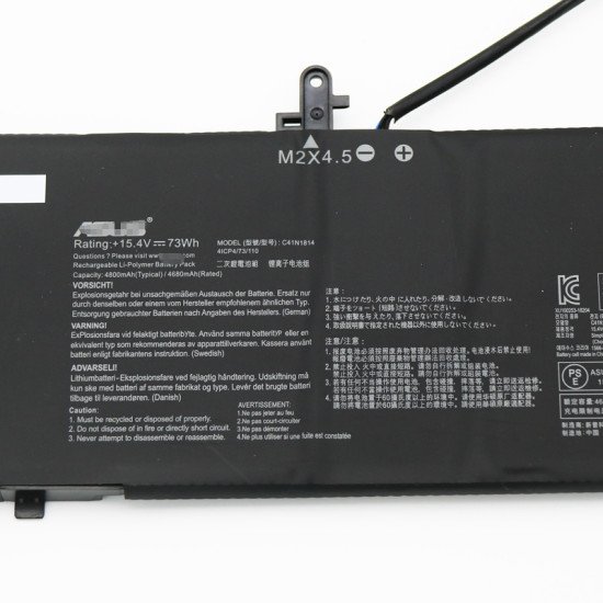 C41N1814 Battery For Asus ZenBook 15 U5300F BX533FD UX533FD
