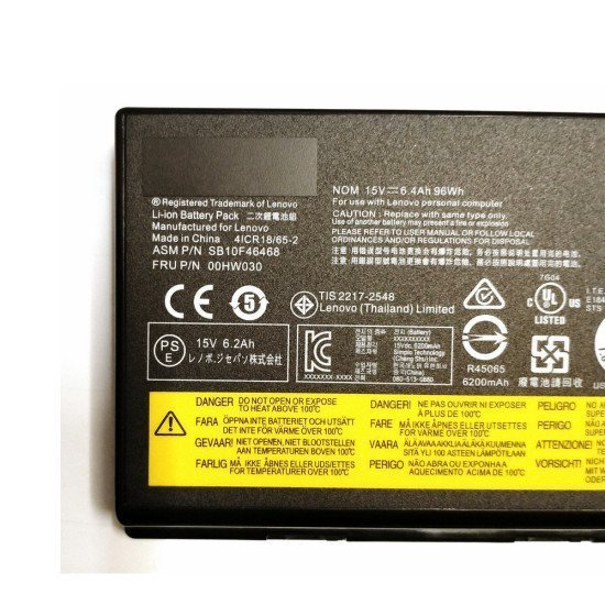 Lenovo Thinkpad p71(20hka002cd) 96Wh Replacement Battery