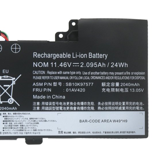 01AV420 Battery For Lenovo For ThinkPad T470 T480 A475