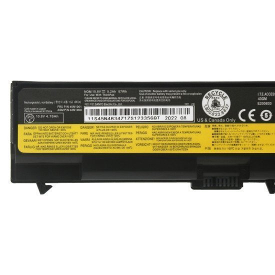 Lenovo Fru 42t4797 57Wh Replacement Battery