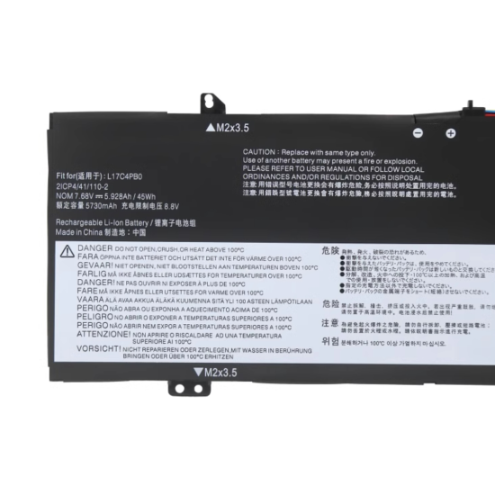 Lenovo L17m4pb0 7.68V 45Wh Replacement Battery